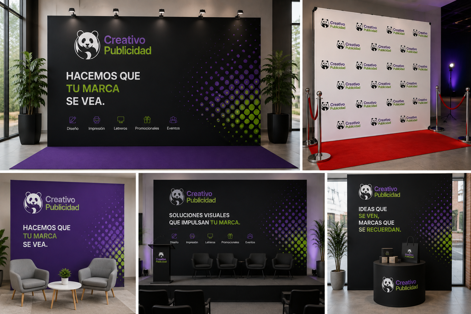 Backdrop personalizado en un evento corporativo