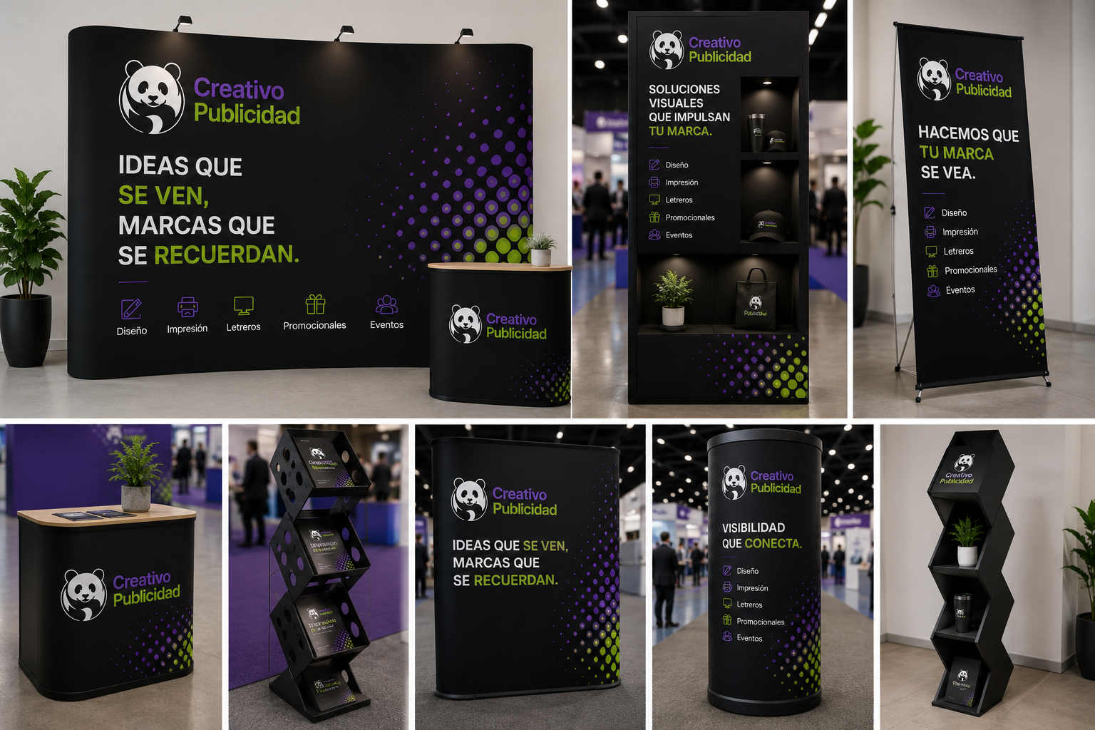 Display gráfico utilizado en exposición