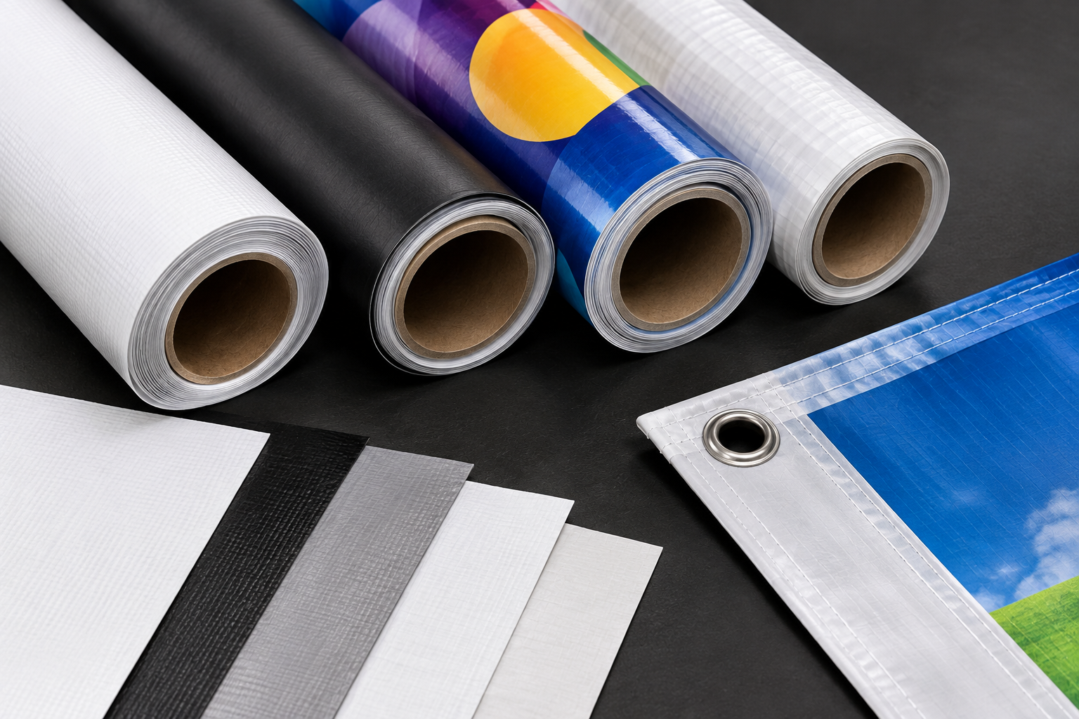 Material de lona para impresión de gran formato