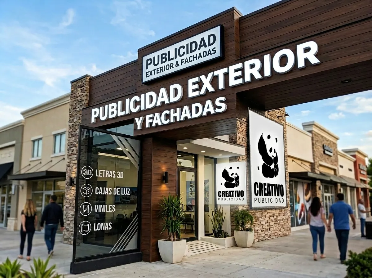 Ejemplo de rotulación exterior y fachada