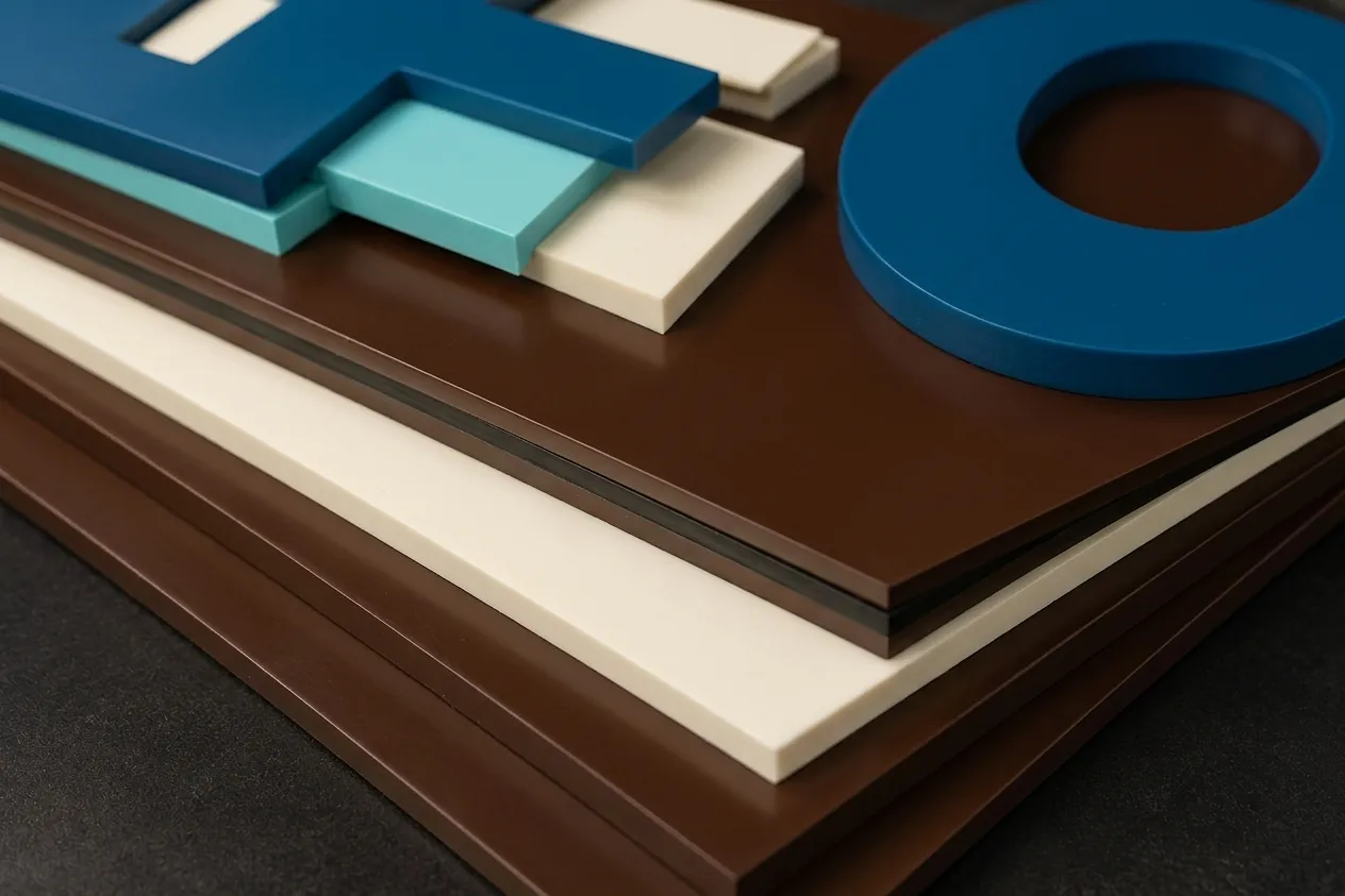 Detalle de PVC utilizado en rotulación
